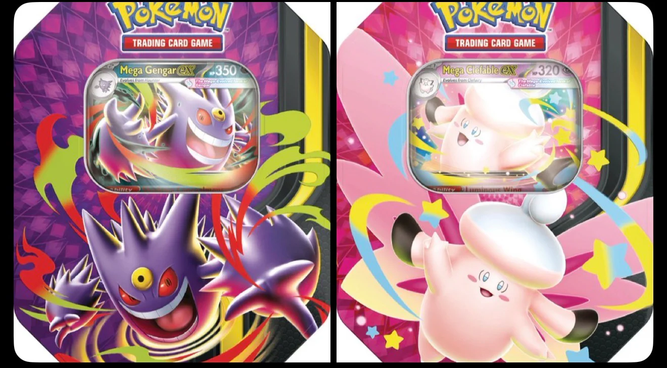 Mega moonlight tin SET pair of tins (one mega clefable, one mega gengar) pre-order June 5 - Image 3